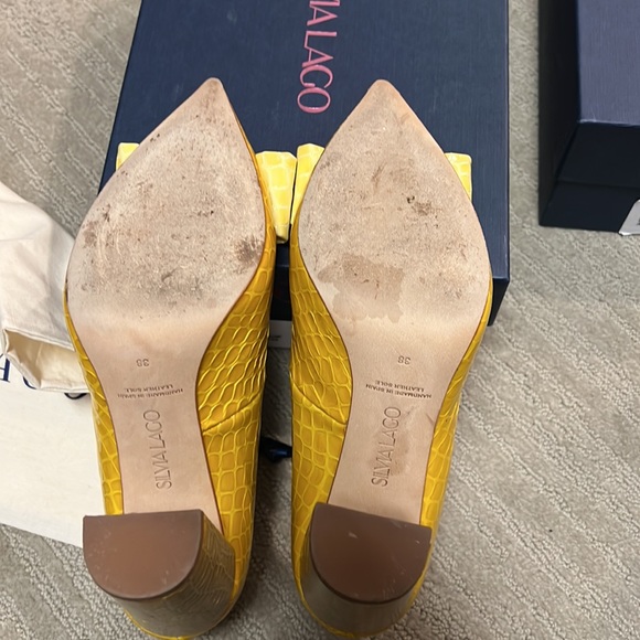 Silvia Lago Paula 100 yellow pump size 38 - Picture 4 of 4